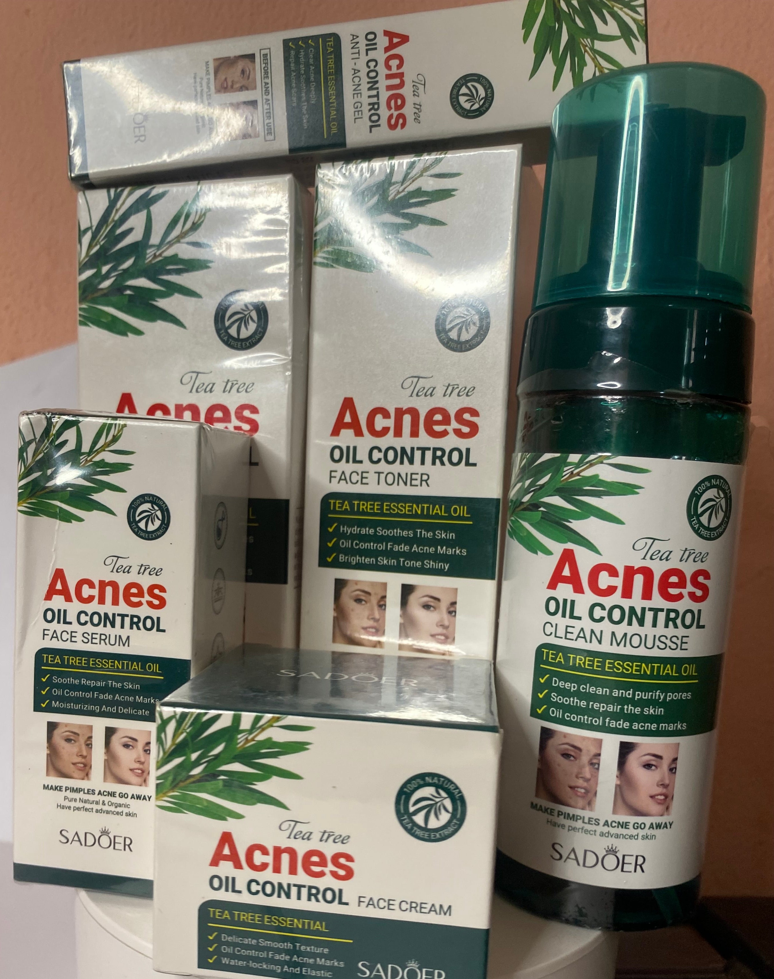 Tea Tree Acne Line — Clear, Calm & Confident Skin

Meet the ultimate skincare system designed to fight breakouts from every angle. Our Tea Tree Acne Line uses the power of natural tea tree extract to purify pores, reduce acne, control oil ECT