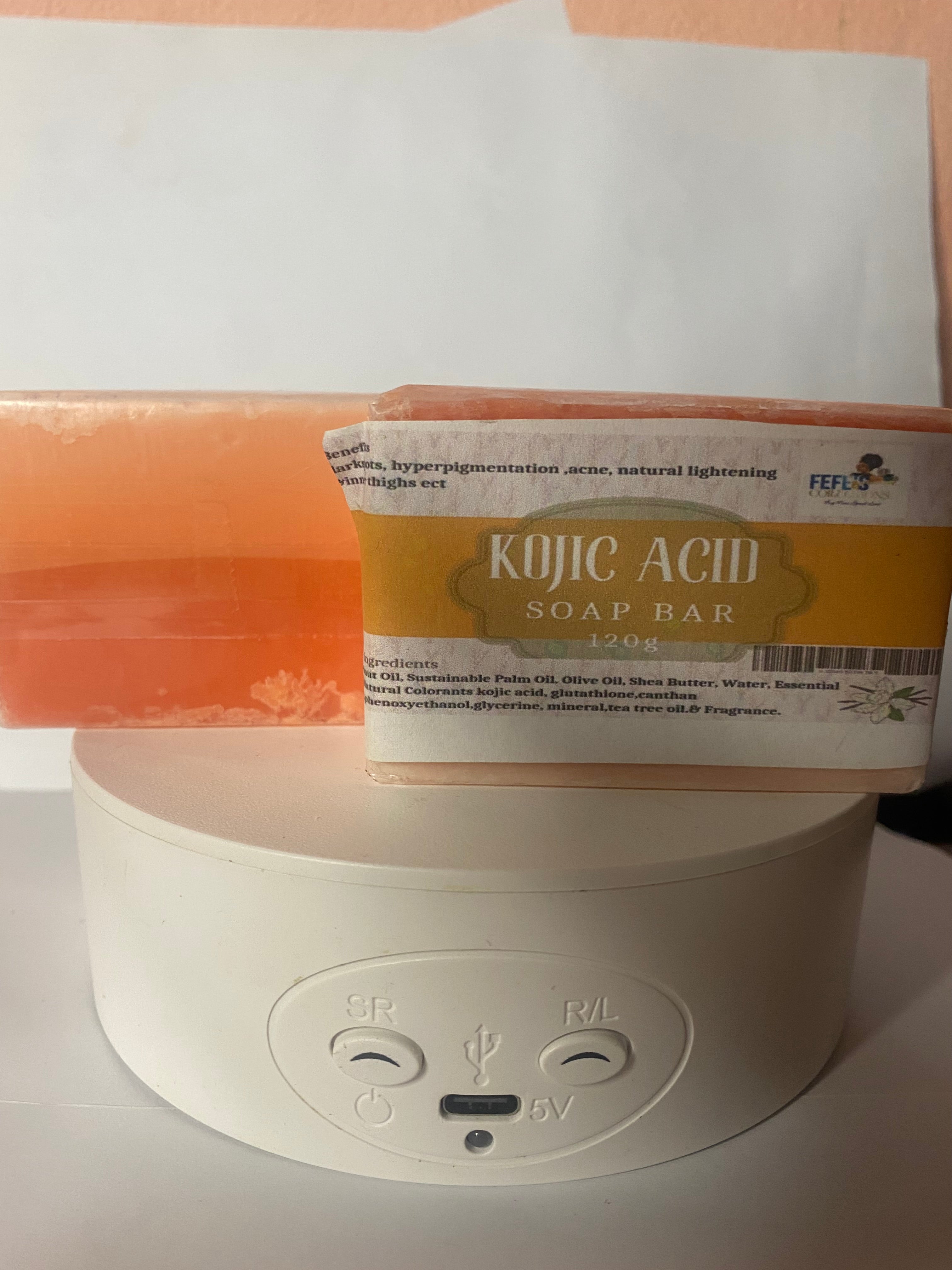 Kojic Acid Soap Bar Reducing dark spots, hyperpigmentation, and uneven tone — Because kojic acid reduces melanin production, using the soap can help lighten sun-induced spots, melasma, acne scars, and other discoloration over time.  ￼