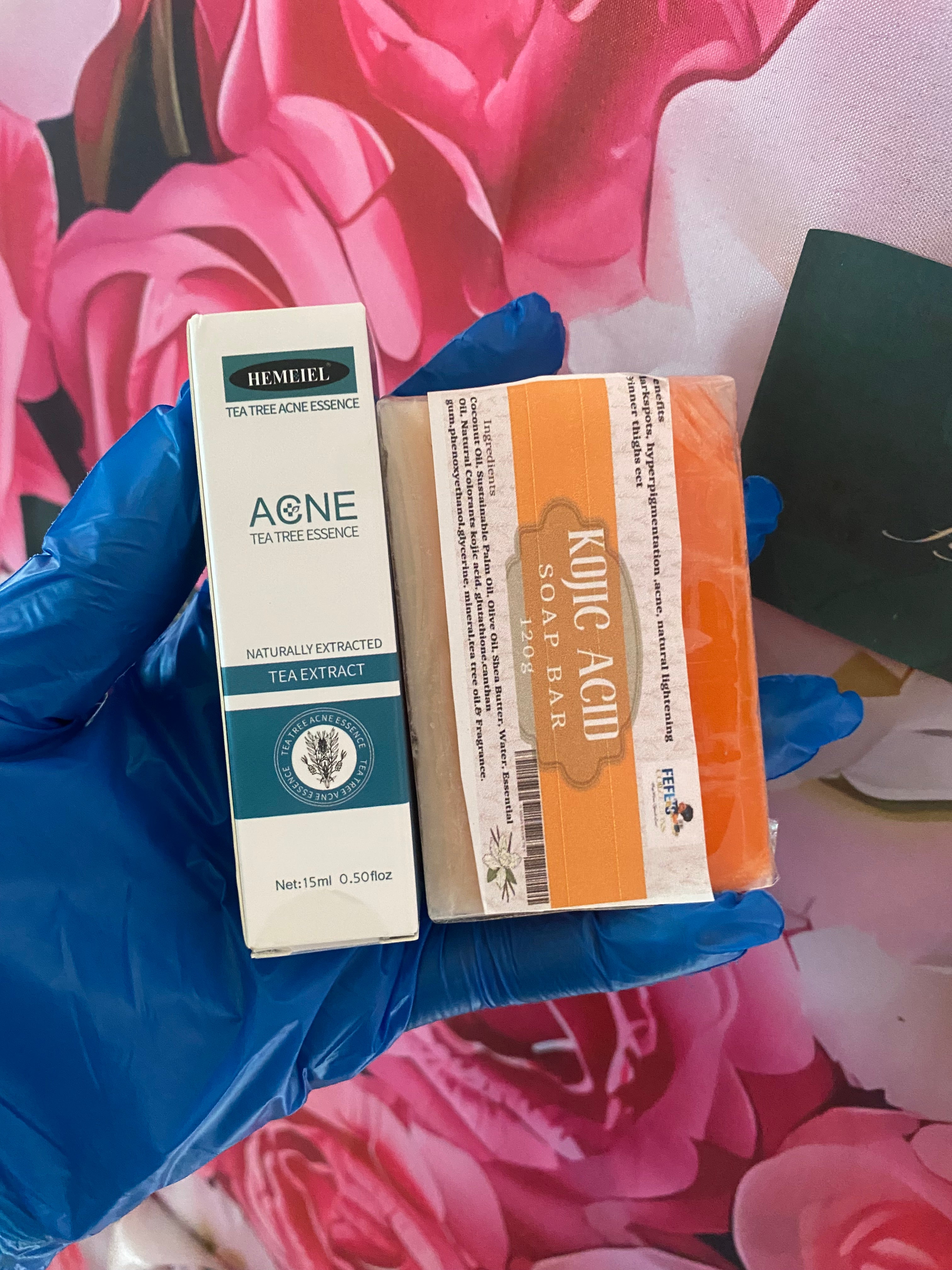 Blackhead & mild pimple combo with Kojic acid soap & tea tree gel