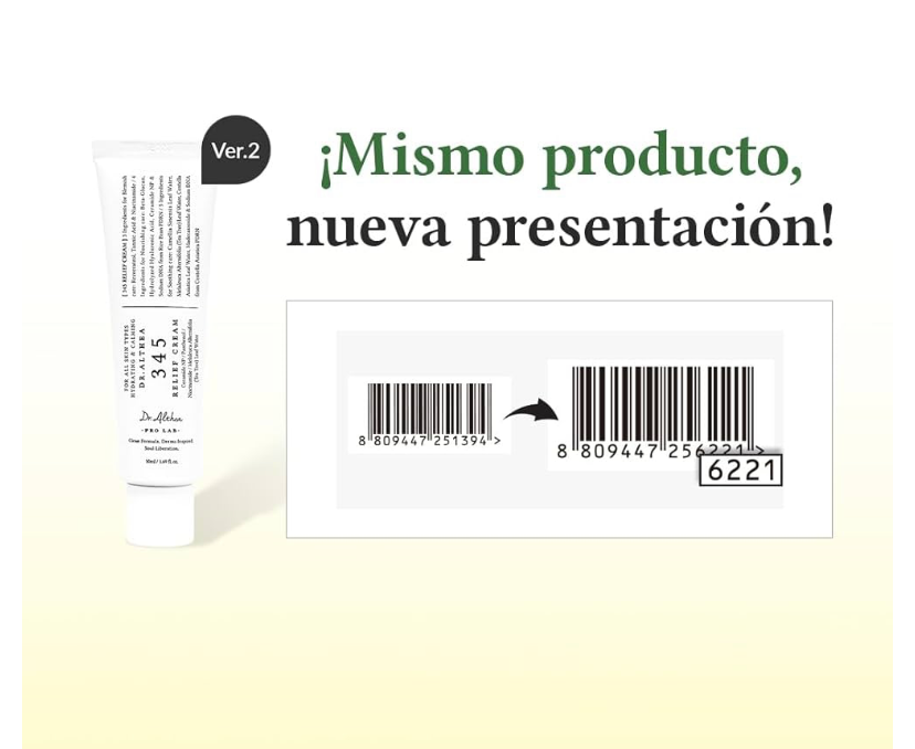Dr.Althea 345 Relief Cream | Moisturizer for Soothing Recovery and Blemish Care with PDRN & Niacinamide | Korean Vegan Skin Care for All Skin Types, 1.69 Fl Oz (Ver.2 - Pack of 1)
