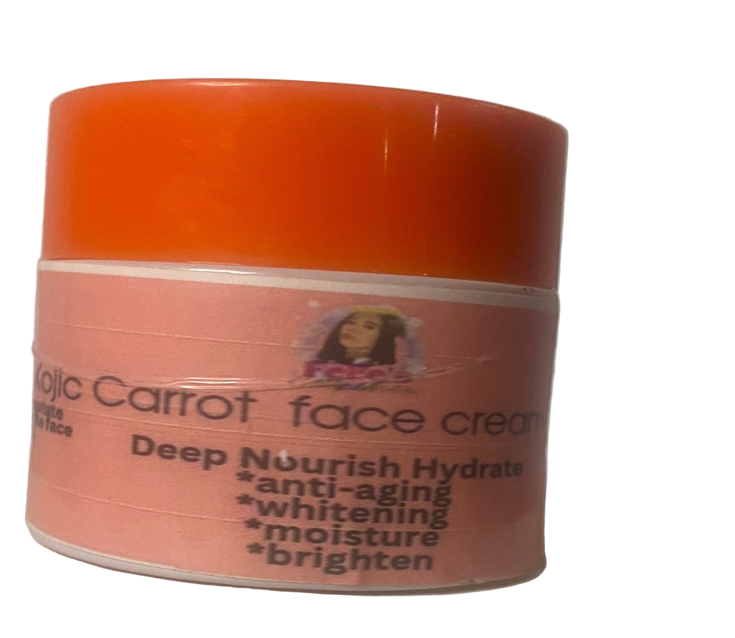 KOJIC CARROT FACE CREAM Kojic Carrot Face Cream blends the brightening power of Kojic Acid with the nourishing, antioxidant-rich benefits of carrot-derived oils and vitamins. It’s ideal for people seeking a more even skin tone, reduced dark spots or pigme