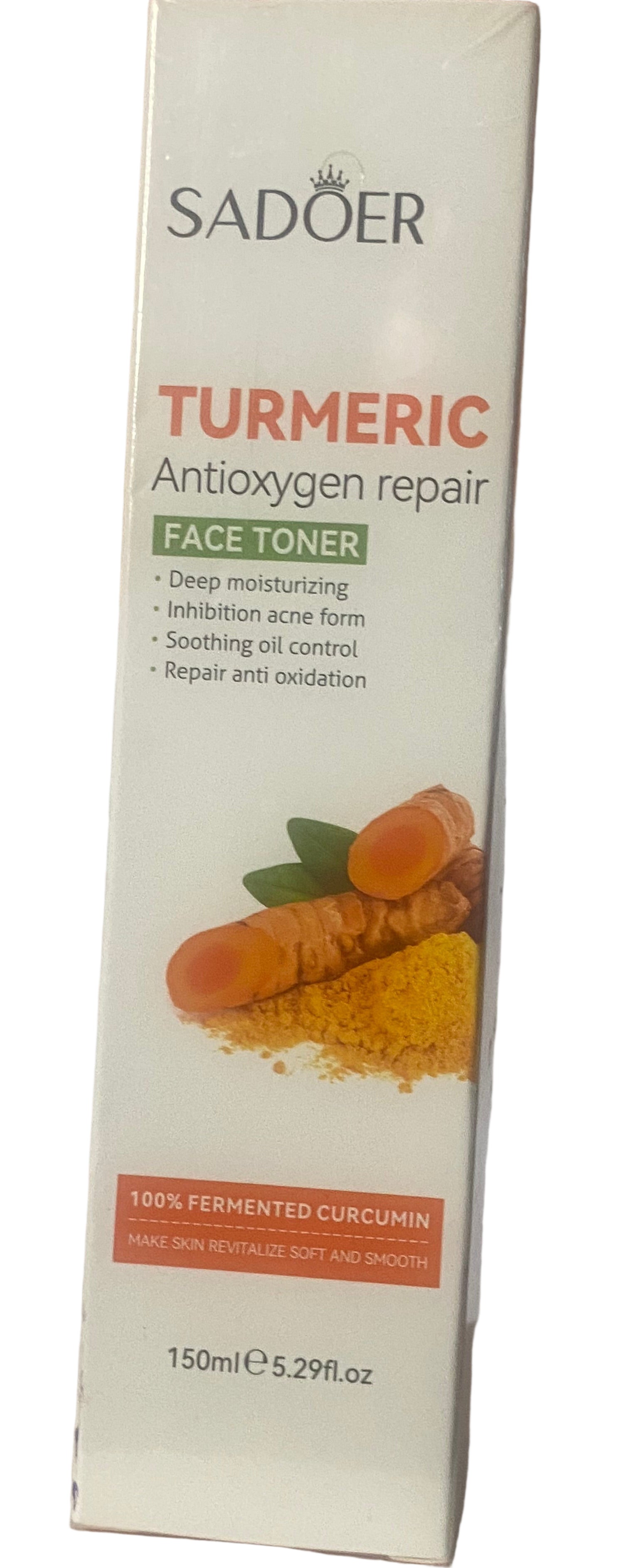 Turmeric Toner Reduce acne and breakouts / calm inflammation — Turmeric has antibacterial and anti-inflammatory properties, which can help fight acne-causing bacteria and calm redness or swelling.  ￼