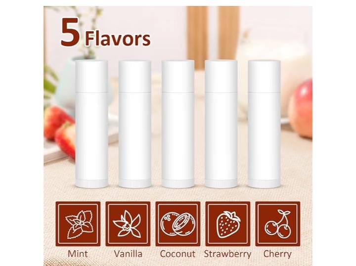 120 Pack Lip Balm Unlabeled, Natural Lip Balm Bulk Blank Tube, Personalized Lip Balms for Party Favors Adults and Bridal Shower Favors or Baby Shower Gifts-5 Flavors
Amazon's Choice