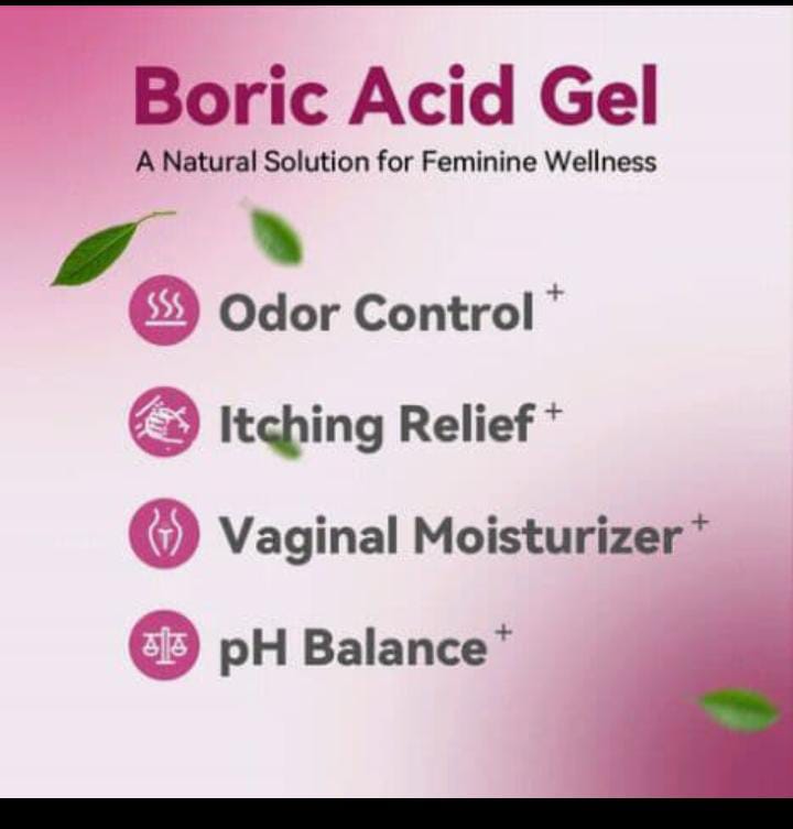Boric Acid Gel — pH Balancing Freshness & Odor Control
Keep your intimate area feeling fresh, clean, and balanced with our gentle Boric Acid Gel. Formulated to support a healthy pH level, this soothing gel helps reduce odor, discomfort, and imbalance ECT